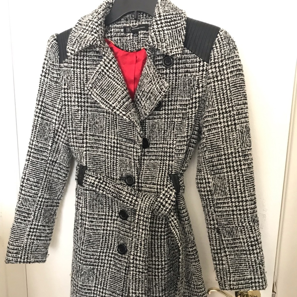 INC Checkerboard Parka